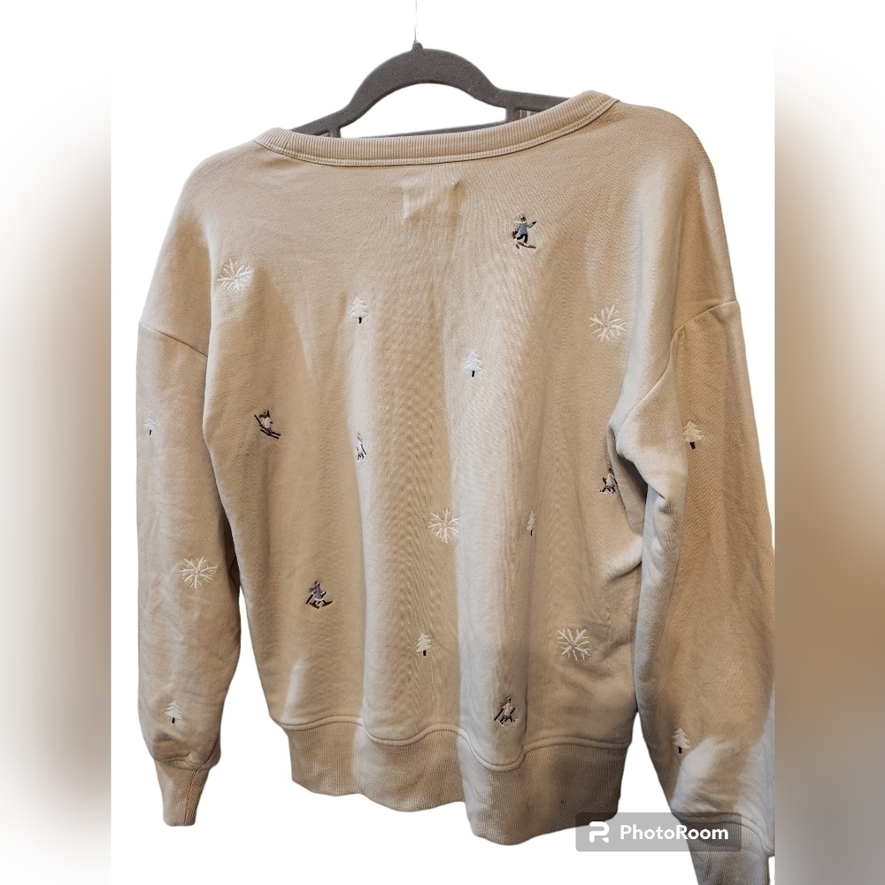 LOU & GREY Winter embroidered sweatshirt S - Picture 2 of 4